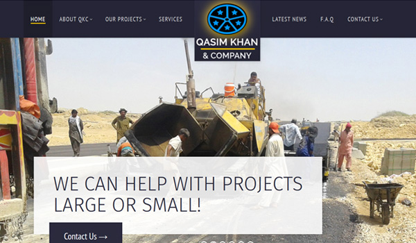 QASIM KHAN & COMPANY (QKC)<br>
Today QKC is one of the foremost Engineering, Construction and Development Companies in Pakistan. Established in 1977, QASIM KHAN & COMPANY (QKC) is justly proud of its 34 year history of achievements in the field of Civil Construction.